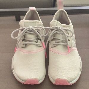 Adidas White and Pink Sneakers Sleek Comfort Design